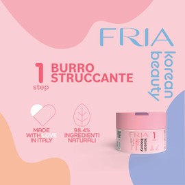 Fria Korean Beauty Butter Makeup Remover, Waterproof, Tested for Sensitive Eyes and Skin, Gentle on Eyes and Eyelashes, 80 ml