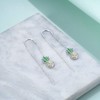 Pineapple Threader Earrings for Women Sterling Silver Pull Through Long