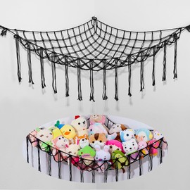 Beinou Toy Storage Cuddly Toy Storage Net Hammock Stuffed Animal Organiser Wall Hanging Decoration for Children's Room