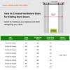 SMARTSTANDARD 64" Bifold Sliding Barn Door Hardware Kit, 5.3ft Top