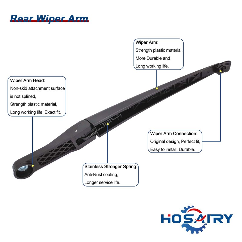 HOSAIRY Rear Wiper Arm Blade Set for Toyota Sienna 2011-2018