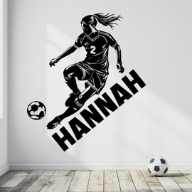 Custom Name Soccer Wall Decal - Custom Soccer Name Wall Decal - Wall Soccer Decal - Custom Soccer Wall Decal