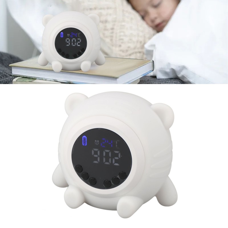 White Noise Alarm Clock Digital Rechargeable Bluetooth Alarm Clock 17