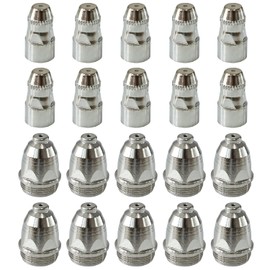 CTJCTJ P80 Plasma Cutter Nozzle Electrodes Consumables 1.3 Tip 60Amp 20pcs Kit