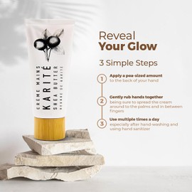 Karité Shea Butter- Disfrute del máximo cuidado para sus manos con nuestra crema nutritiva para manos Karité. Combina manteca de karité cruda sin refinar y aceite de jojoba orgánico para brindar una h