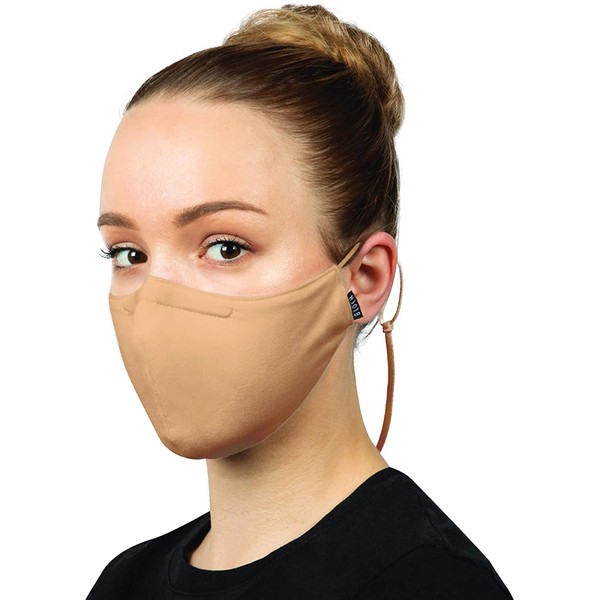 Bloch Adult Soft Stretch Reusable Face Mask with Lanyard and Moldable Nose Pad (Pack of 3)