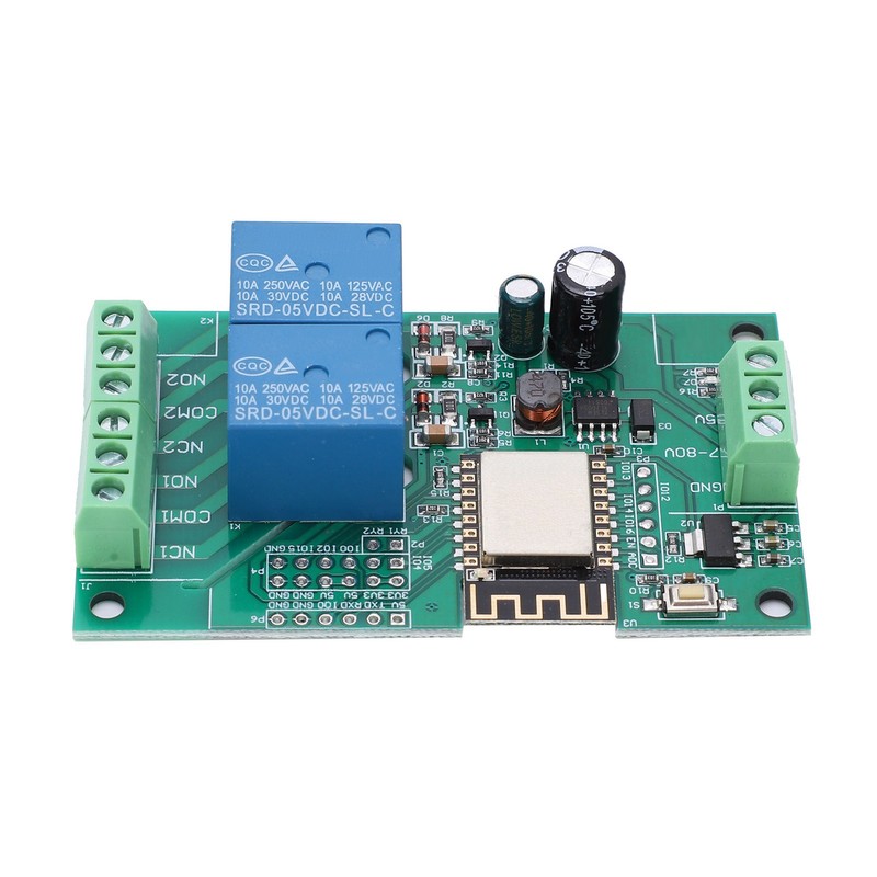 Wi Fi Relay Module DualChannel PCB DC 880V for ESP8266