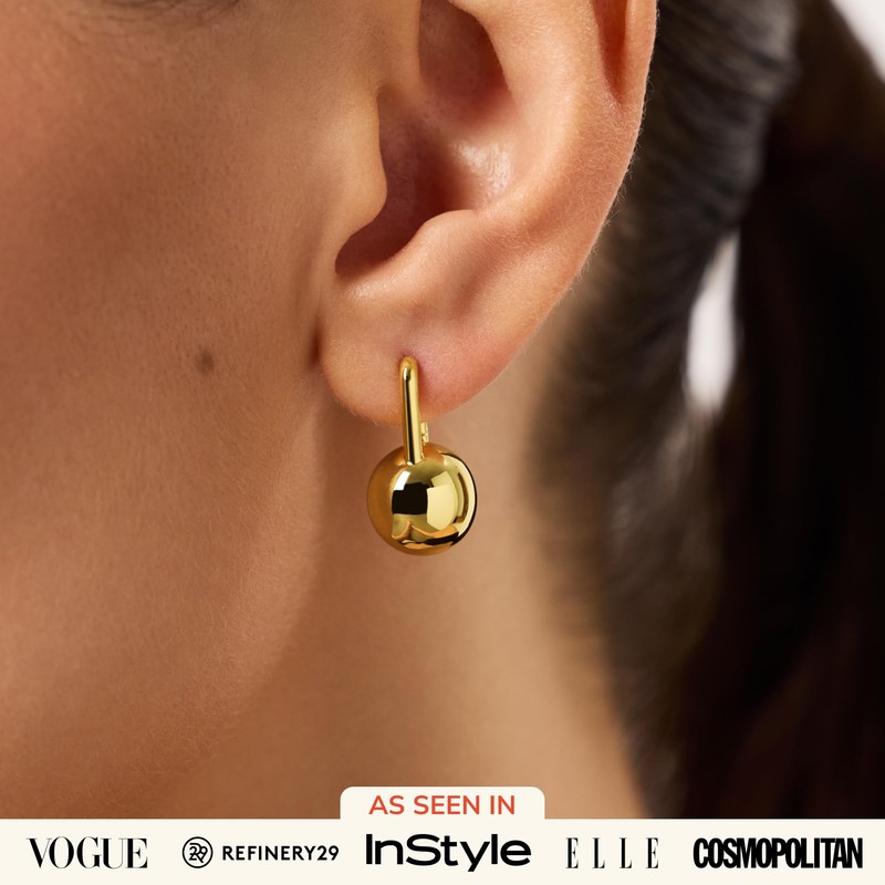 Ana Luisa Chunky Small Knot Earrings - 14K Gold Plated