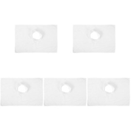 Zerodeko 5pcs Face Hole Cover Massage Cushion Pad for Massage Facial Bed Massage Chair Hole Bed Pads Massage Supplies White Satin Protector