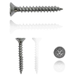 M4 Wood Screws Zinc Plated Silver Long 1 inch (0.16" x1.18") 4.0 x 30mm Box of 200pcs
