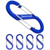 ALPLAKE ® - Pack of 4 Material Carabiners, Double Carabiner,