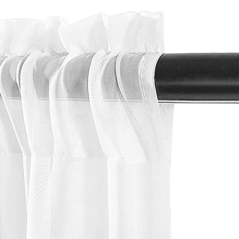 Tiardey 2PCS Semi-Transparent Kitchen Curtains Bistro Net Curtains for Small