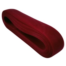 Abbaoww 50 Yard 2 Inch Soft Horsehair Braid for Polyester Boning Sewing Wedding Dress Dance Gowns Dress Accessories (Burgundy)