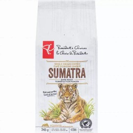 Loblaws Inc. PC 100% Sumatran Dark Roast Coffee 340g/12 oz {Imported from Canada}