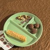 Hoshisea Divided Ceramic Dinner Plate, Split Diet Plate, Snack Plate,