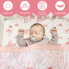 HNHUAMING 4-Piece Crib Bedding Set for Girls Boys, Baby Crib