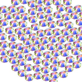 Briskbloom 1440PCS SS16 4MM Flatback Hotfix Rhinestones, Hotfix Crystals for Crafts Clothes Shoes, Round Glass Gemstones (Crystal AB)