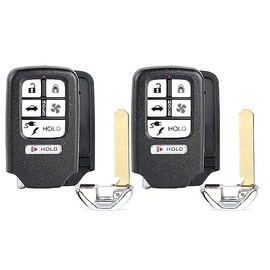 KeylessCanada 2X New Replacement Proximity Key Fob Shell / CASE Compatible with & Fit for Honda Vehicles - MPN KR5V2X-SHELL-07 (NO Electronics or Chip Inside)