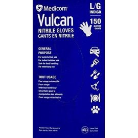 MEDICOM Vulcan Nitrile Gloves, 150 Count Large