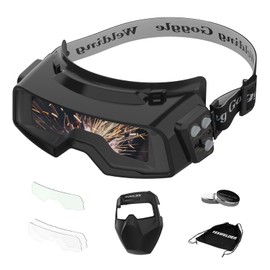 YESWELDER Colourfast Welding Goggles with Automatic Darkening, Wide Colour Range 4/5-9/9-13 with Cut, Welding Goggles, Welding Mask, Welding Helmet for TIG MIG ARC Plasma Cutting