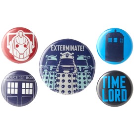 Pyramid International Doctor Who Exterminate Badge, Multi-Colour, 10 x 12.5 x 1.3 cm