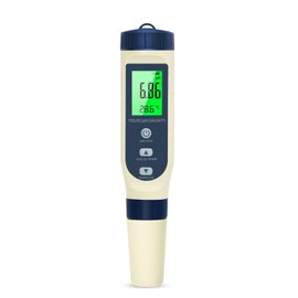 Pious PH Tester Digital, 5 in 1 PH Meter for Water/Salinity Meter/tds/ec/Thermometer, Pool Salt Tester with Constant Temperature Compensation, Suitable for Drinking Water Swimming Pools Aquariums