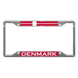Fastasticdeals Denmark Flag Country License Plate Frame Tag Holder Cover
