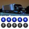 FABOOD F 10PCS Sealed Waterproof Smoked Blue 3/4" Mini Round