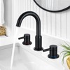 FGKQ Black Bathroom Faucet for Sink 3 Hole, Bathroom Sink