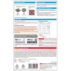 Easy Apply Dust Filter for Ventilation Fan, Polyester, 3pcs