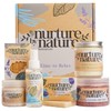 Nurture by Nature RELAX & CALM, Spa Gift Bath Set For Women, Lavender Pillow Mist, Bath Salts, Soap, Bath Bomb, Candle, Body Scrub, Gift for Women