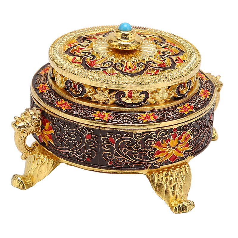 Trinket Incense Burner with Lid Handcraft Antique Polished Process for