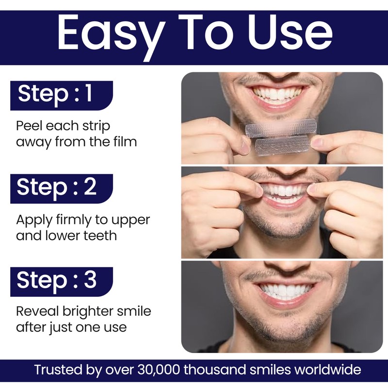 DENTELO Professional Teeth Whitening Strips,42 Non-Sensitive, Safe for Enamel, Anti