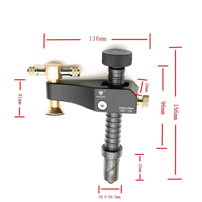 HONGDUI SC-14 Woodworking Desktop Surface Fixing Clamp Aluminum Alloy Table