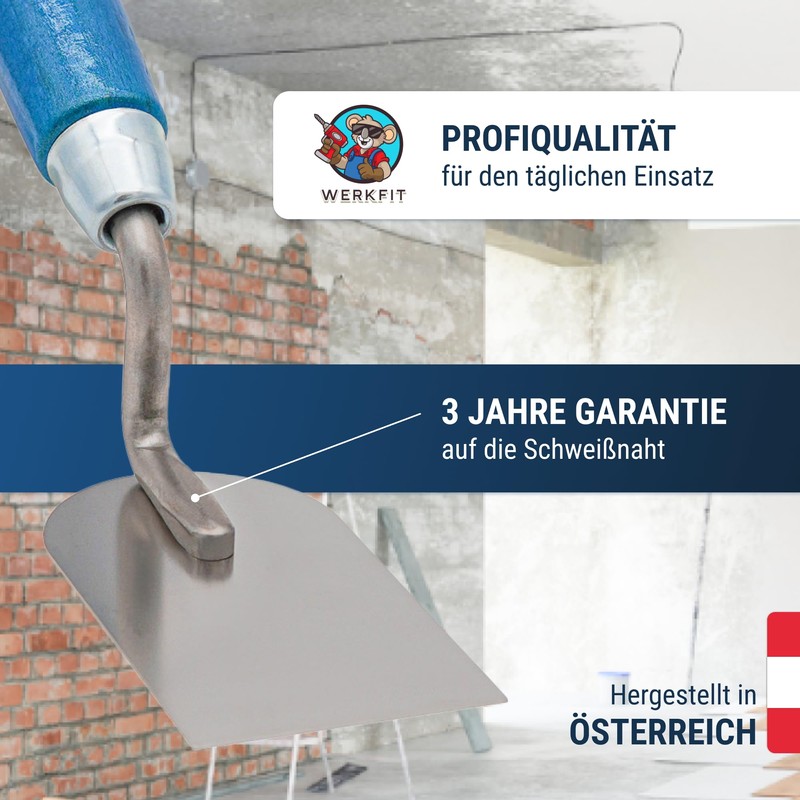 WERKFIT Professional Plastering Trowel Made of Stainless Steel 50 mm