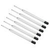 PATIKIL 6pcs 0.7mm Ballpoint Pen Ink Refills, Medium Point, Metal