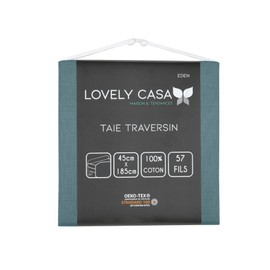 Lovely Casa Bolster Pillowcase Size 45 x 185 cm 100% Oeko-Tex Certified Cotton – Excellent Quality – Eucalyptus – Eden Model – Bed Linen for Home – Soft and Comfortable – Unisex