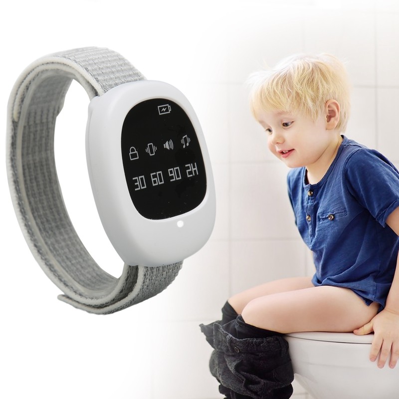 Wireless Bedwetting Alarm 4 Timing Music Vibration Bedwetting Sensor Watch
