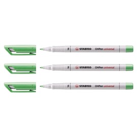 STABILO OHPen Universal Water Soluble Green Pack of 3