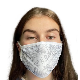 Komonee Adults Face Mask Washable Reusable Trendy Dustproof Graffiti City Cloth Mouth Cover Covering For Boys Girls Outdoors Indoors Childrens School Protection