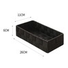 Storage Basket Woven Polypropylene Bathroom Basket Rectangular in Dark Brown