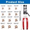 Tnisesm 121Pcs 7-22mm Spring Hose Clamp Assortment kits with Swivel