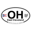 US Decal, Inc. East Cleveland, Ohio Oval Sticker with State