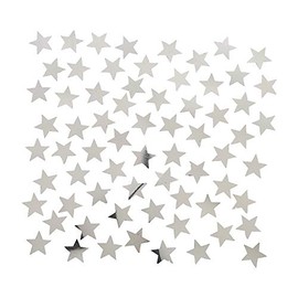 Fun Express - Silver Shaped Star Confetti (4oz) for Party - Party Decor - General Decor - Confetti - Party - 1 Piece