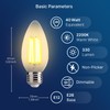 FLSNT 40W Equivalent LED Chandelier Light Bulbs, Dimmable Amber LED