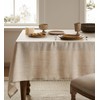 YZJZEDS Linen Tablecloth for Rectangle Table 60x120 Inch Natural, Farmhouse