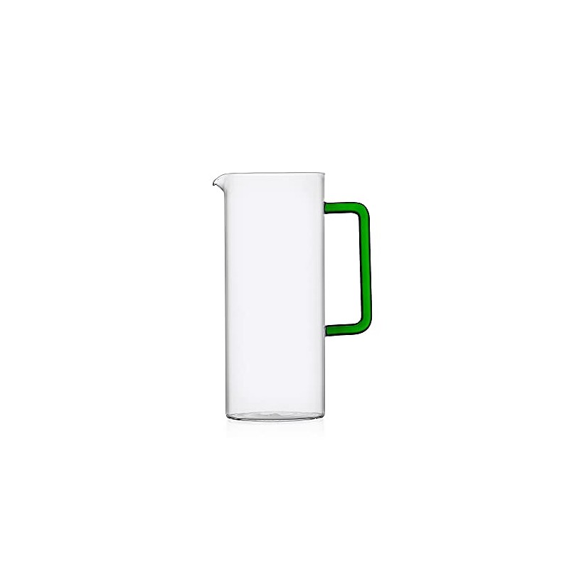 Ichendorf Milano Clear Jug with Green Handle Collection Tube Colour