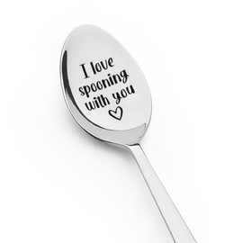 Girlfriend Boyfriend Birthday Gifts for Women Men Couples I Love Spooning with You Spoon Gift for Wife Husband Anniversary Wedding Gift for Fiance Fiancee Engagement Wedding Gifts for Him Her