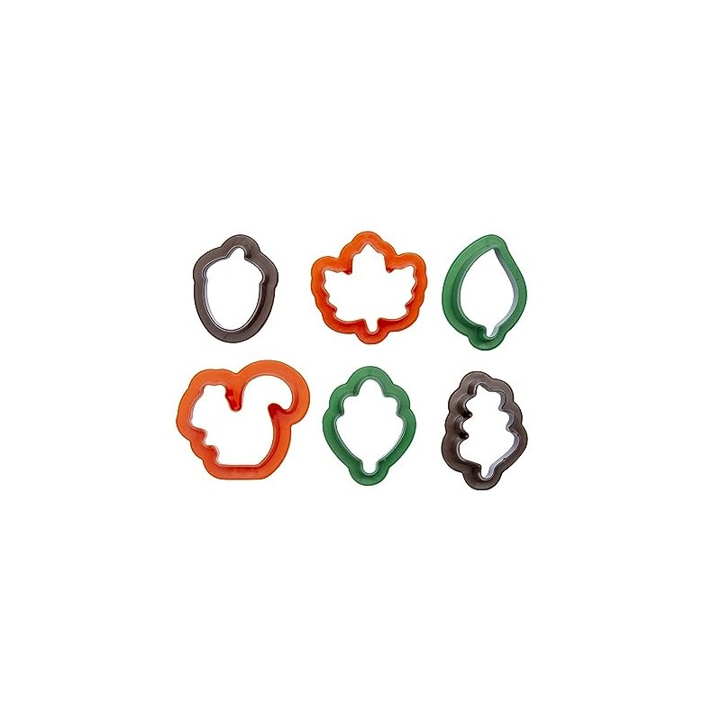DECORA 0255213 AUTUMN Cookie Cutter Set 6 Pieces Brown
