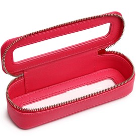 Pinkmik Makeup Brush Bag Slim Clear Makeup Bag Transparent Travel Cosmetic Case & Toiletry Bag with Zipper Small Beatuy Makeup Bag Purse Organizer for Women